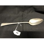 Hallmarked Silver: Georgian basting spoon London marks - Richard Crossley 1800. Approx. 3½oz. Length