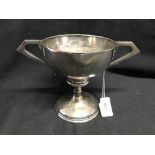 Hallmarked Military Silver: Art style Essex Regiment two handled trophy engraved Waterloo Eagle '