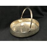 Russian Silver: A Russian 84 standard silver swing-handled small basket, Pavel Ovchinnikov, Assay