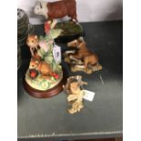 20th cent. Ceramics: Country Artists Ltd, Hereford Bull No. 01020, group figure of Field Mice on a