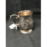 Silver: Birmingham hallmarked Christening mug, makers mark ESP. Approx. 7oz.