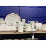 Ceramics: 20th cent. Midwinter Stonehenge, creation pattern tea/coffee set. One tea/coffee pot,