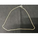 Hallmarked Gold: 18ct. twisted rope link necklet, London import mark 1976. Length 61cm, weight 20.