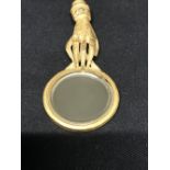 Costume Jewellery: "Florenza" yellow metal hand magnifying "Hand of Fatima".