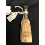 Corkscrews/Wine Collectables: Champagne bottle shaped steel knife, blade & wire cutters, bone handle