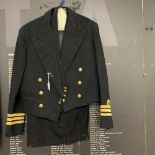 Military: Dress uniform. Royal Naval Reserve. Commander Child MBE RNR dress uniform.