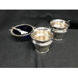 Hallmarked Silver: Cups, a pair, Birmingham AJZ, Arthur & John Zimmermann 1905-06. Plus hallmarked