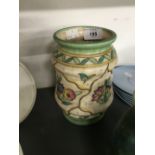Pottery & Porcelain: 20th cent. Charlotte Rhead Crown Ducal vase, shape 208 in the Trellis Flower