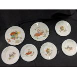 Shelley c1920-30: Art deco Regent pattern Mabel Lucie Attwell child's teaware - Fairy Town