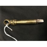 Corkscrews/Wine Collectables: 18th cent. Brass cased 'Butlers Screw' pocket corkscrew with helix