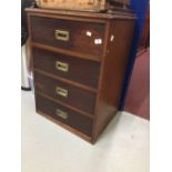 Shipping: 19th cent. Mahogany chest of four drawers by family repute from the SS Great Eastern.