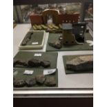 War gaming, Napoleonic Wars, Diorama buildings and stonewall defensive positions, painted and