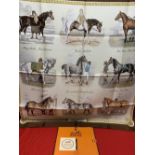 Fashion: Hermes silk scarf Les Robes hand stitched rolled edge signature, print in original packet