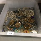 Costume Jewellery: Necklets x 15, brooches x 24, pendants x 3, bracelets x 2, cuff links x 3