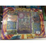 Toys: Animé cards late 1990s, unopened gift set from USA, containing a card collector's tin, and