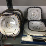 20th cent. Ceramics: Royal Worcester dessert service 'Maple' plates x 8, serving bowls x 2, plus
