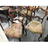 19th cent. Mahogany salon chairs plus one other (3).