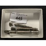 Silver propelling pencil by Samson Hordan. Stamped sterling silver. Weight ¾oz.