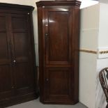 19th cent. Mahogany corner cabinet. 79ins. x 34ins.