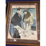 Posters: Vogue Leslie Andrews signed limited edition lithographic poster 244/300. Framed and