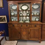 Late 19th/early 20th cent. oak aesthetic style dresser, three drawer base over three compartments,