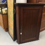 19th cent. Mahogany corner cabinet. 39ins. x 18ins.