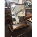 19th cent. Mahogany dressing table mirror. 24ins.