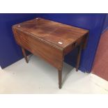 Victorian mahogany Pembroke table with drawer beneath.