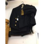 Military: Dress uniform. Royal Naval Reserve. Commander Child MBE RNR dress uniform.