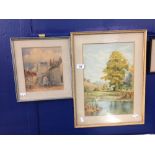 The Thomas E Skidmore Collection: Watercolour "Winton" West Gate, (Wells Somerset), signed lower