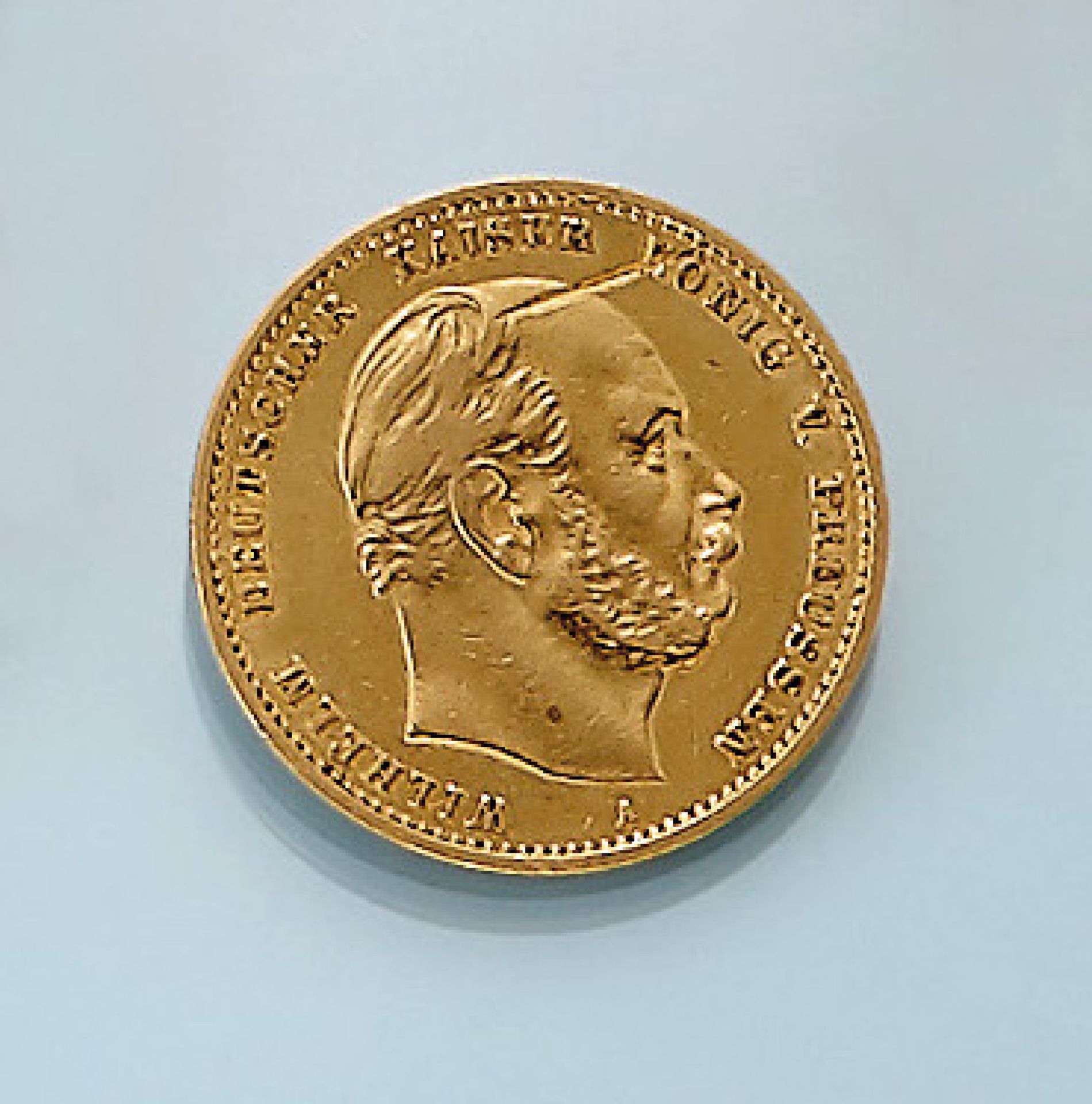 Goldmünze 10 Mark, deutsches Reich 1880, Wilhelm deutscher Kaiser König von Preussen, im Bild