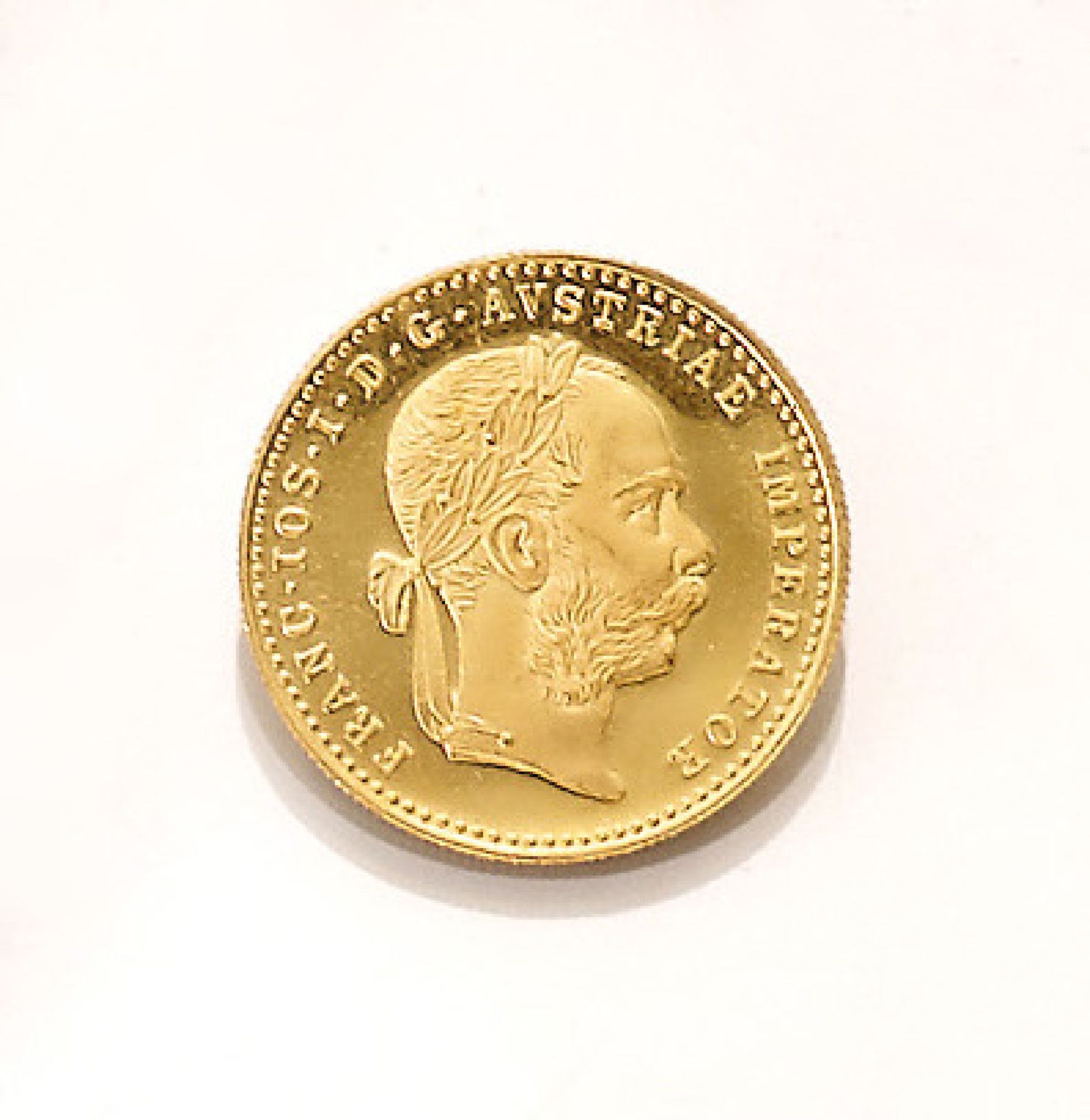 Goldmünze, 1 Dukat, Österreich-Ungarn, 1915, Franz Joseph I., offizielle NachprägungGold coin, 1