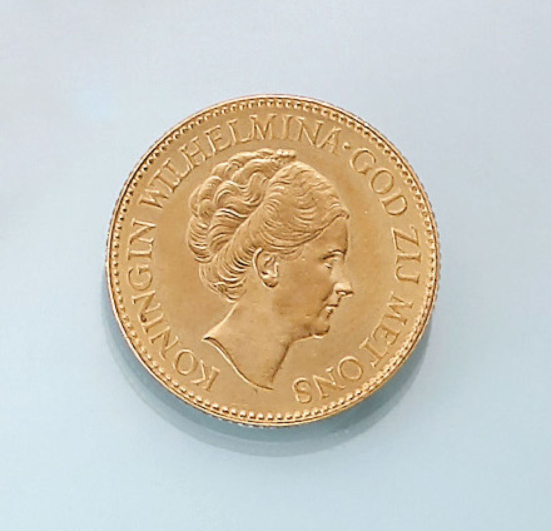 Goldmünze, 10 Gulden, Niederlande, 1932, Koningin Wilhelmina, God zij met ons, Koningrijk der
