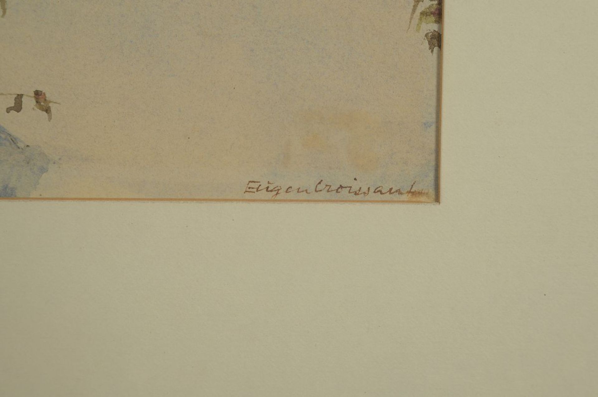 Eugen Croissant, 1898 Landau-1976 Breitbrunn, Winter am Chiemsee, Aquarell auf Papier, signiert, ca. - Bild 2 aus 3