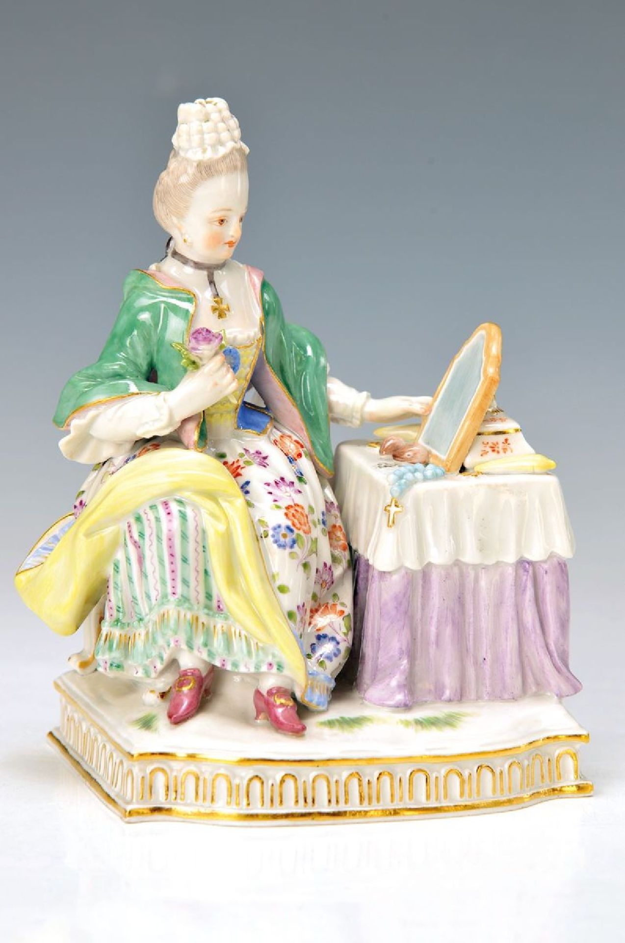 Porzellanfigur, Meissen, 2.H.20.Jh., Allegorie auf das Gesicht, Modellnr E 3, Entwurf Schönheit,