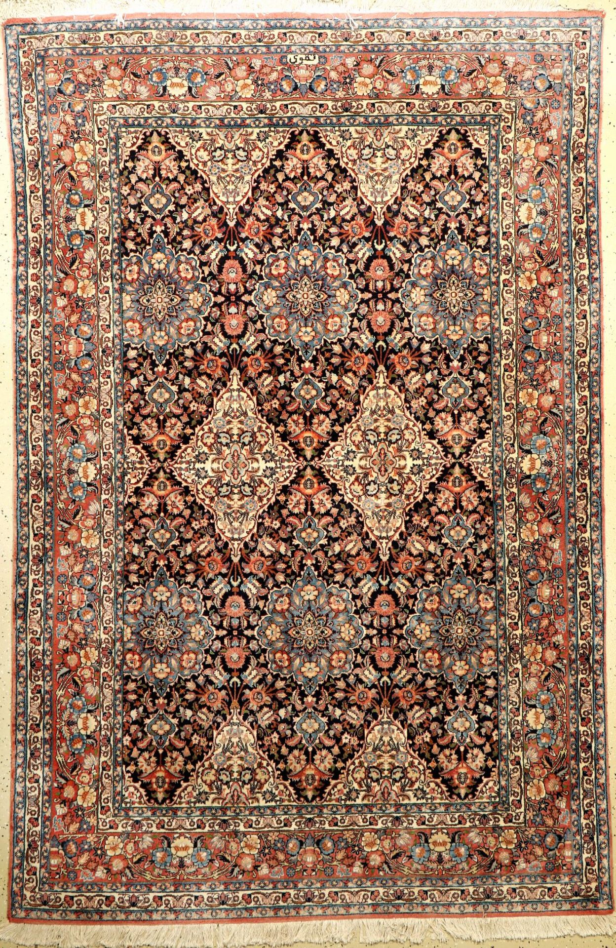 Bidjar fein (Signiert), Persien, ca. 30 Jahre, Korkwolle, ca. 258 x 170 cm, EHZ: 2, hochwertige