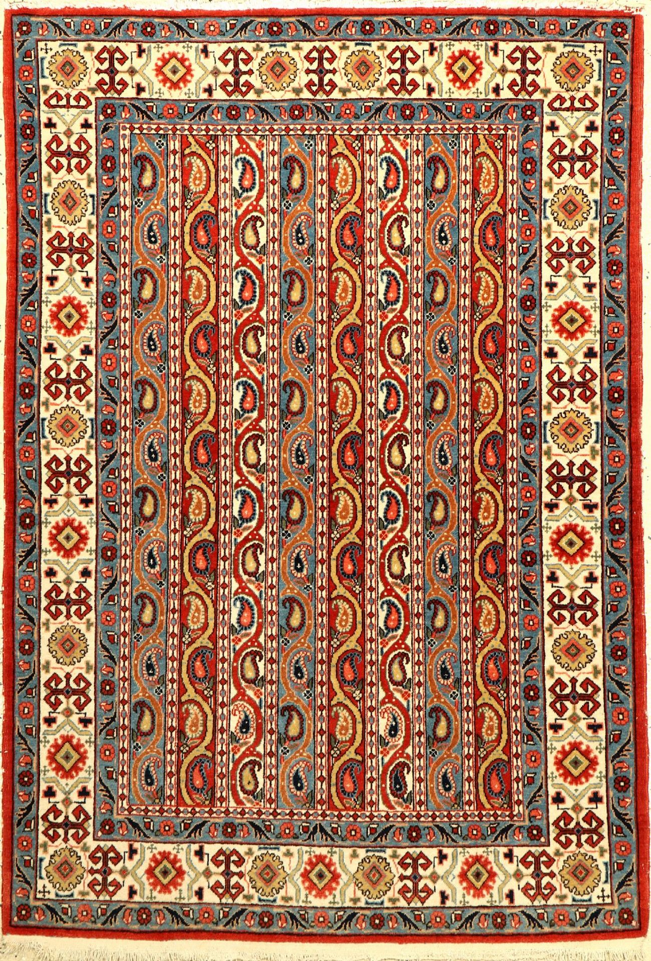 Ghom Kork (Shawl Design), Persien, ca. 30 Jahre, Korkwolle, ca. 153 x 106 cm, EHZ: 2-3Kurk Qum
