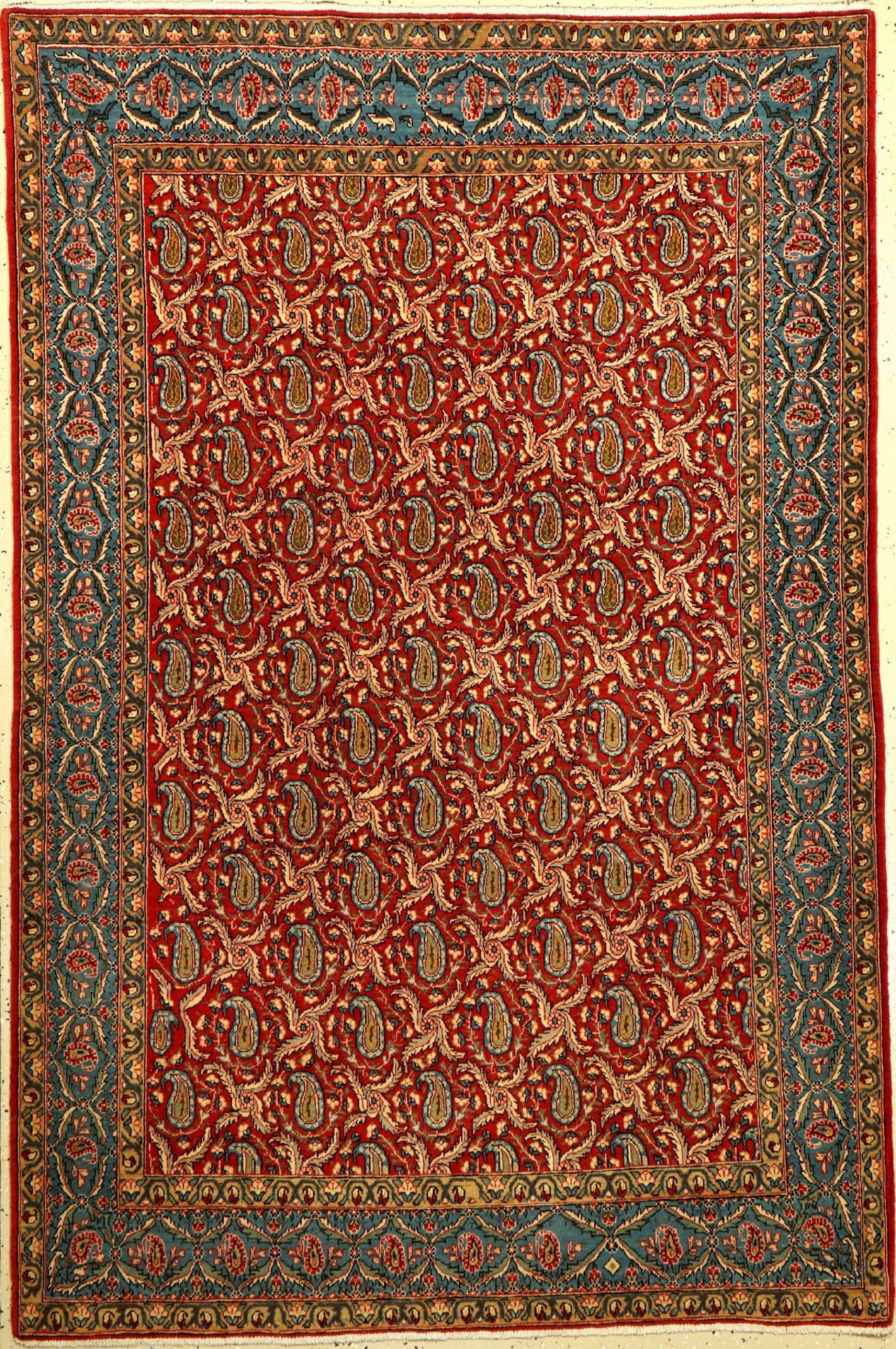 Ghom Kork fein alt, Persien, ca. 50 Jahre, Korkwolle, ca. 205 x 136 cm, EHZ: 2 (fachkundig