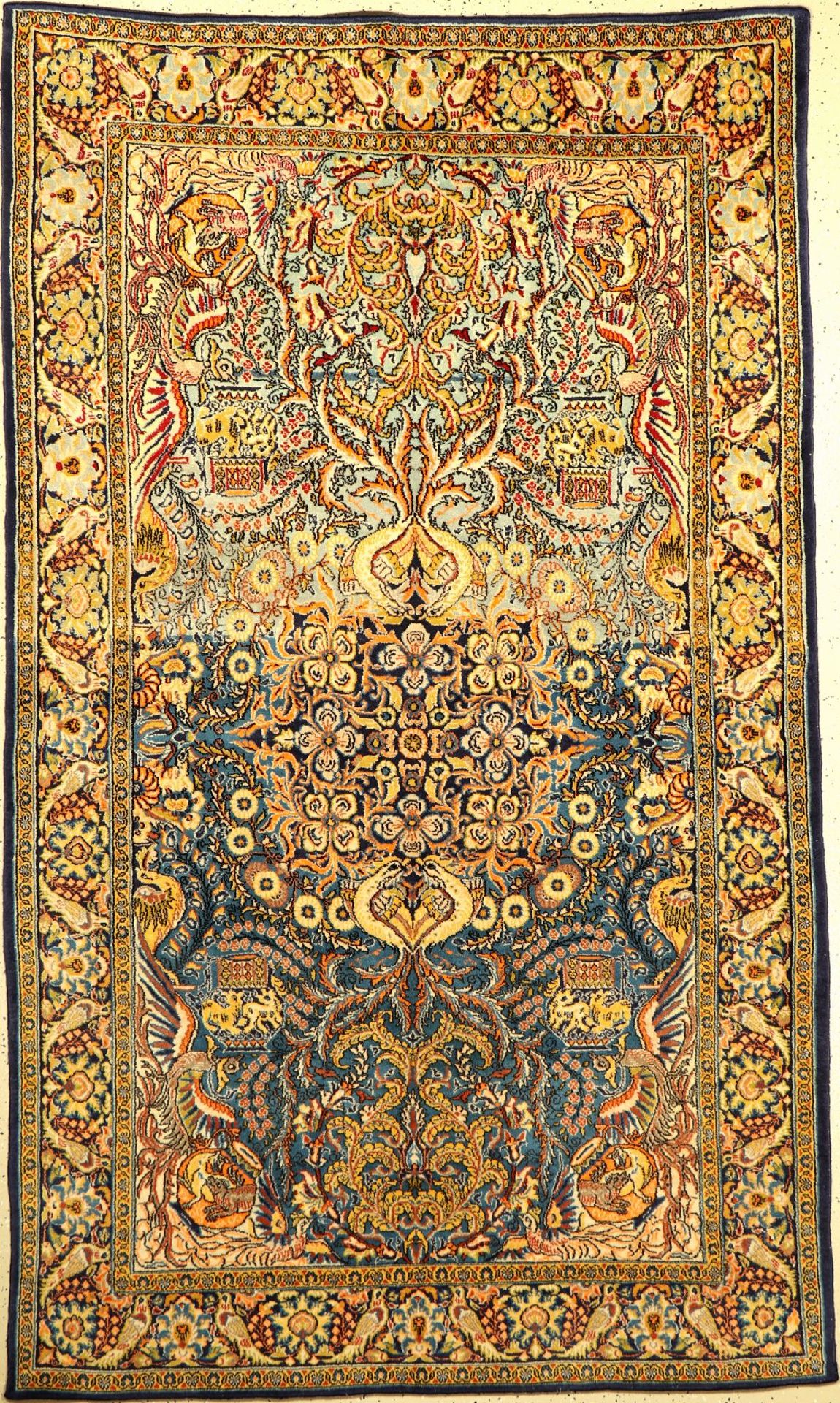 Ghom, Persien, ca. 40 Jahre, Wolle auf Baumwolle, ca. 239 x 143 cm, EHZ: 2-3 (beidseitig keine