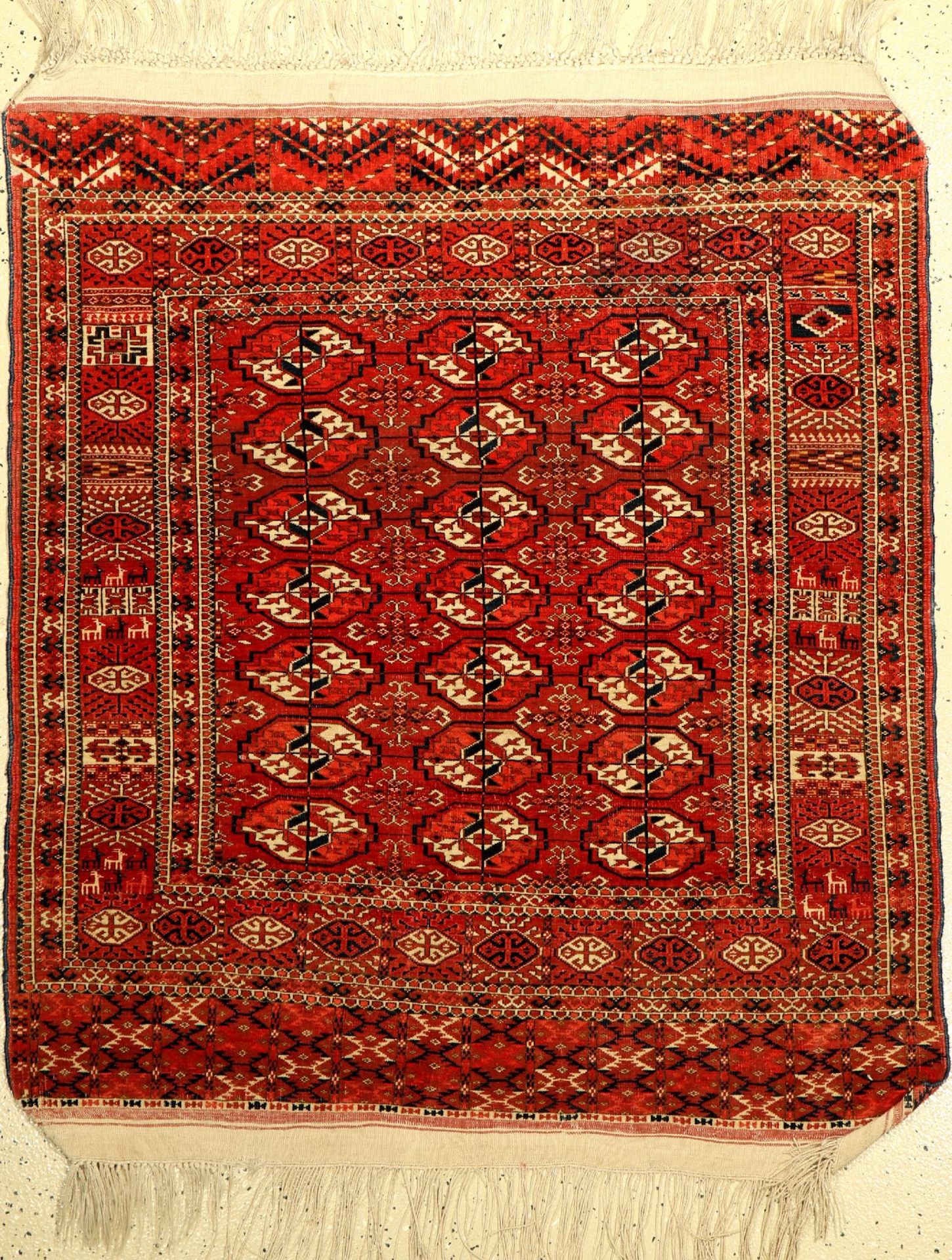 Tekke "Herdteppich" antik, Turkmenistan, um1910, Wolle auf Wolle, ca. 132 x 113 cm, EHZ: 2-3Tekke "