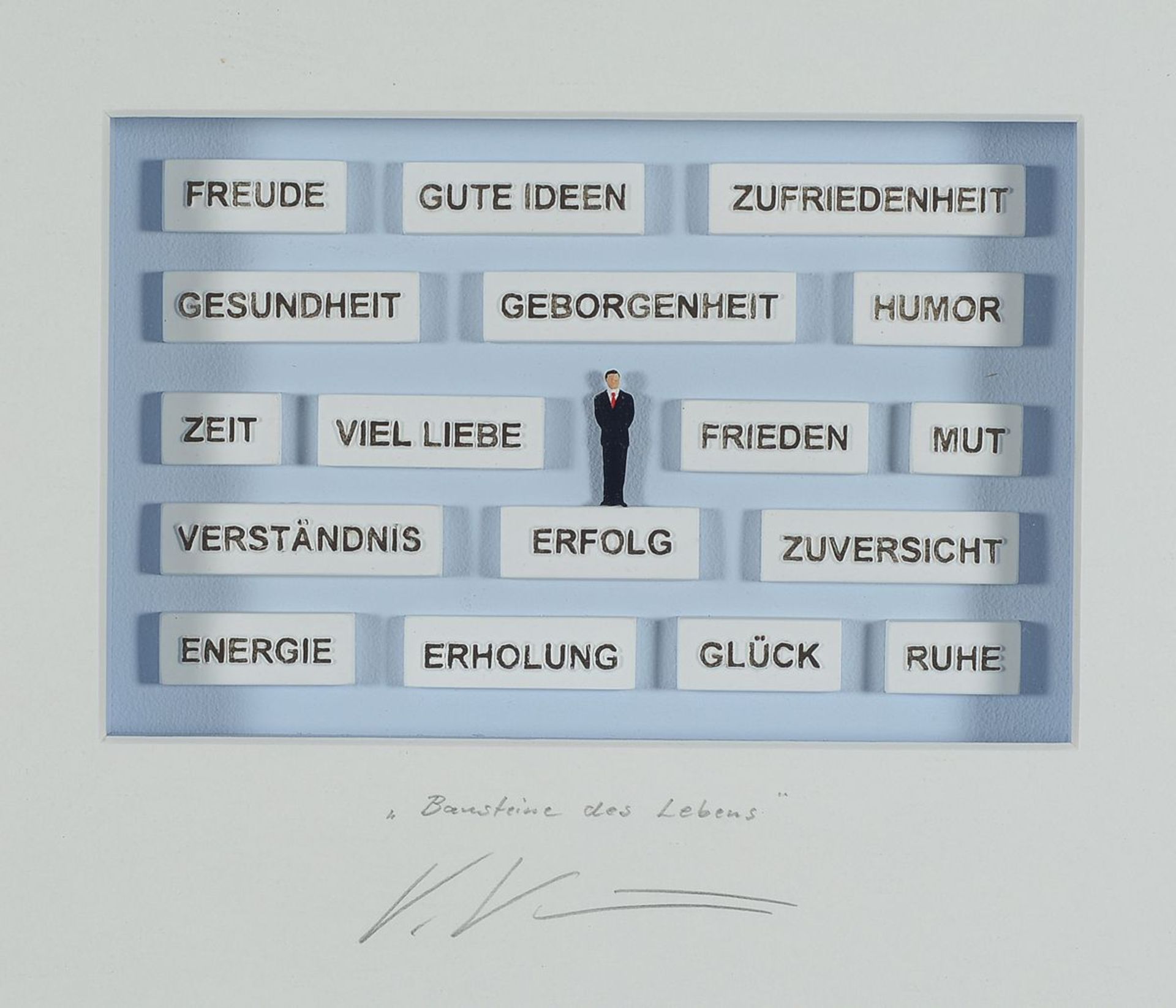 Volker Kühn, geb. 1948 in Neuenkirchen bei Bremen, zwei Objektkästen: a. Ein unvergesslicher