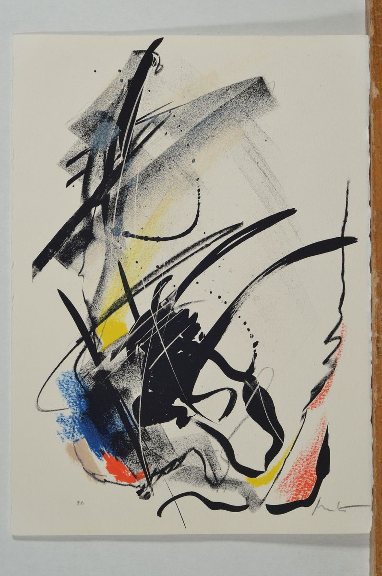 Jean Miotte, 1926-2016, Concertation 90, Farblithographie, handsigniert, bez.: e.a., ca. 29x21cmJean - Image 2 of 2