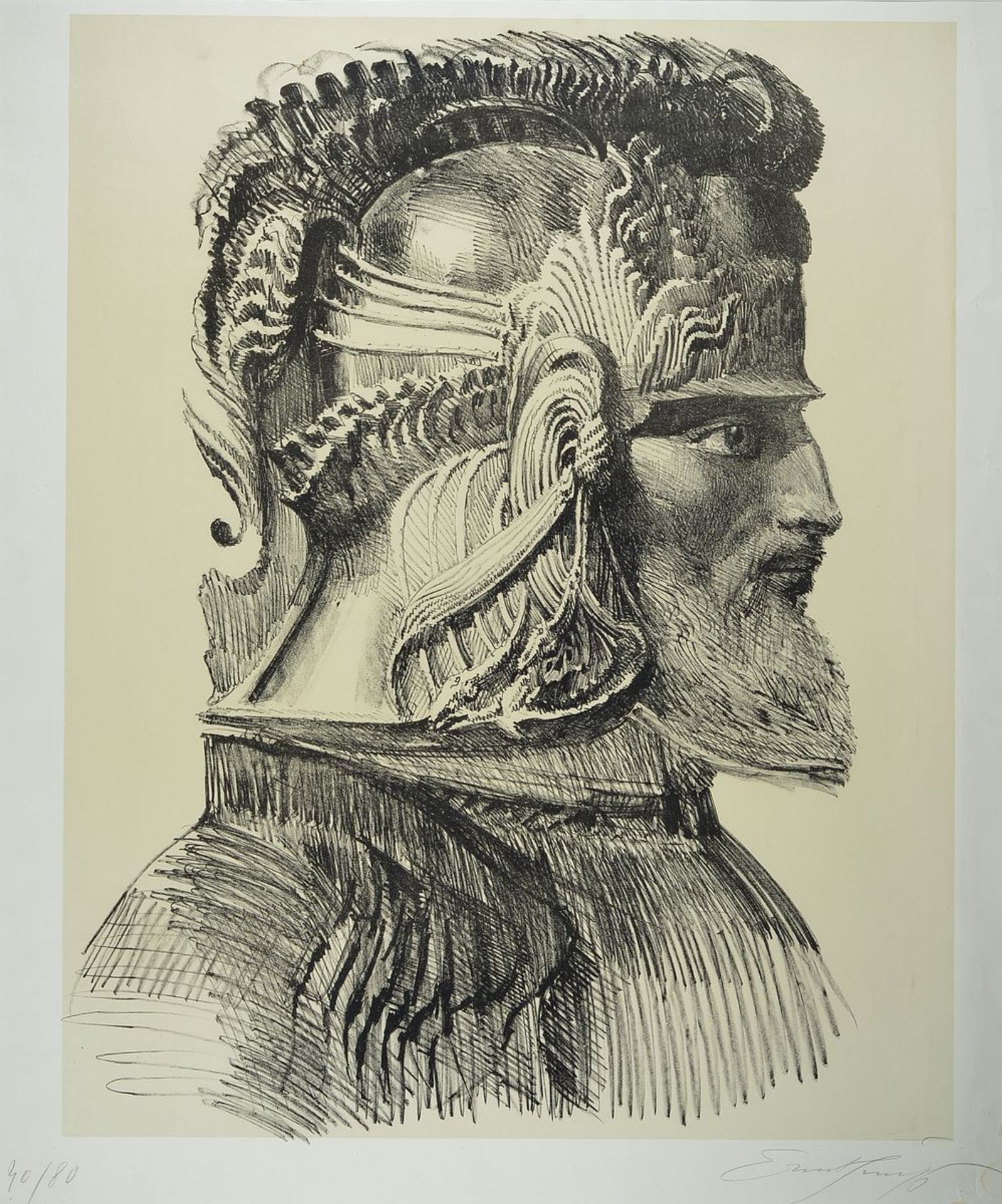 Ernst Fuchs, 1930-2015, Artifex mystikus, Lithographie, handsigniert, num. 40/80, ca. 68x54cm,