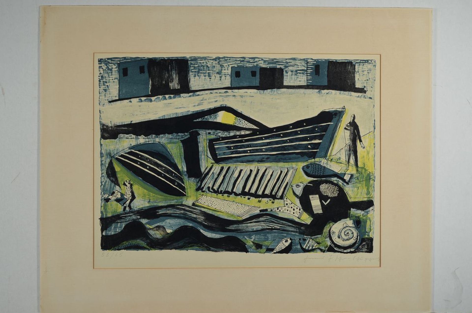 Hans Fischer-Schuppach, 1906 Fafe/Portugal- 1987 Heidelberg, Schüler von Scholz, Hubbuch und - Bild 2 aus 2