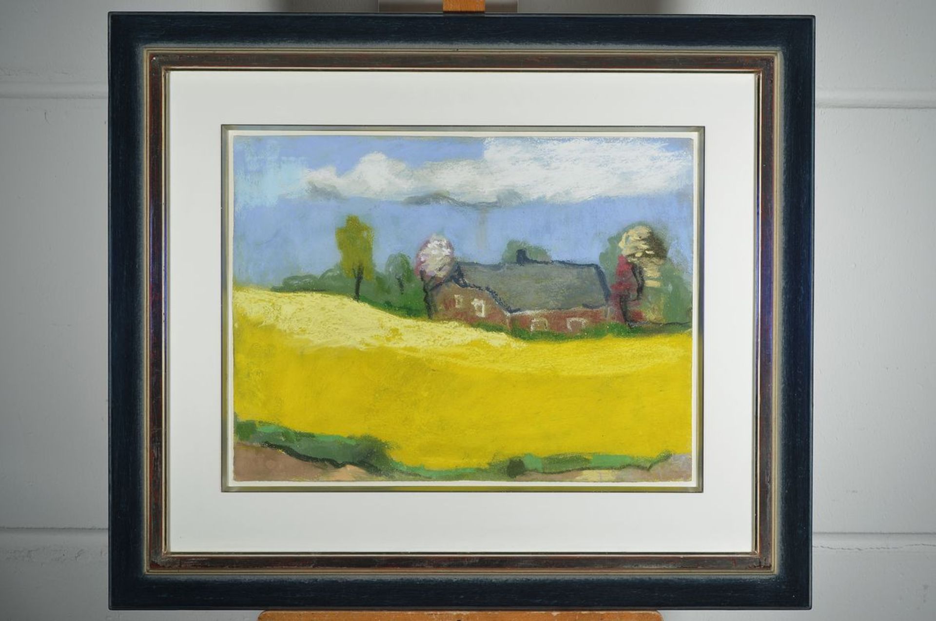 Klaus Fussmann, geb. 1938 Velbert, Landschaft mit Haus, Pastell , signiert und datiert, ca. 42x55 cm - Bild 2 aus 2