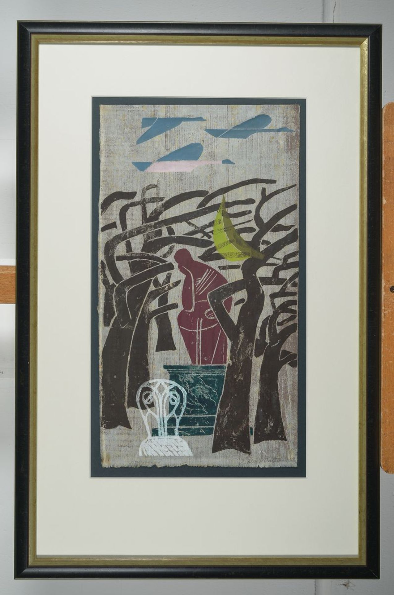 Rolf Müller-Landau, 1903-1956 Bad Bergzabern, Monotypie auf Papier, rechts unten signiert, links - Bild 2 aus 2