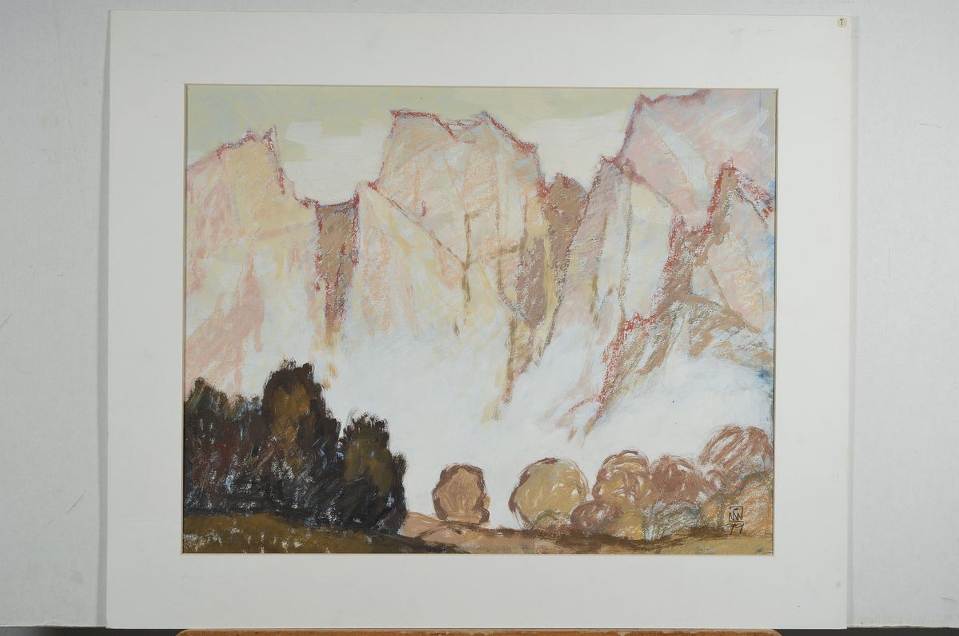 Norbert Widmoser, 1926 Tirol-2011, zwei Arbeiten: Gouache und Ölkreide von 1999 und 2007 monogr. und - Image 4 of 4