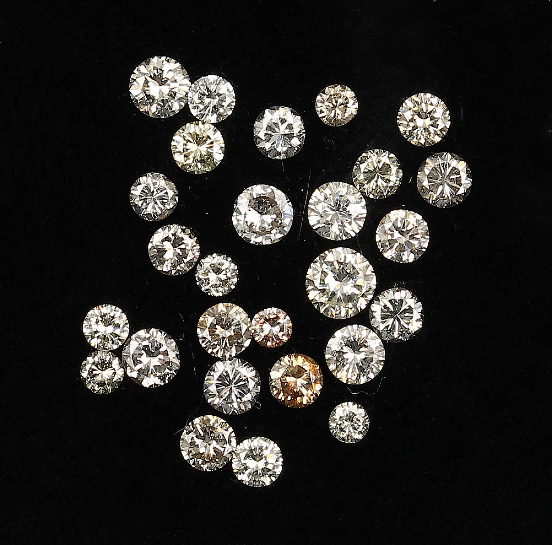 Lot lose Brillanten zus. 2.21 ct Weiß-l.get.Weiß/vs-siLot loose brilliants total 2.21 ct