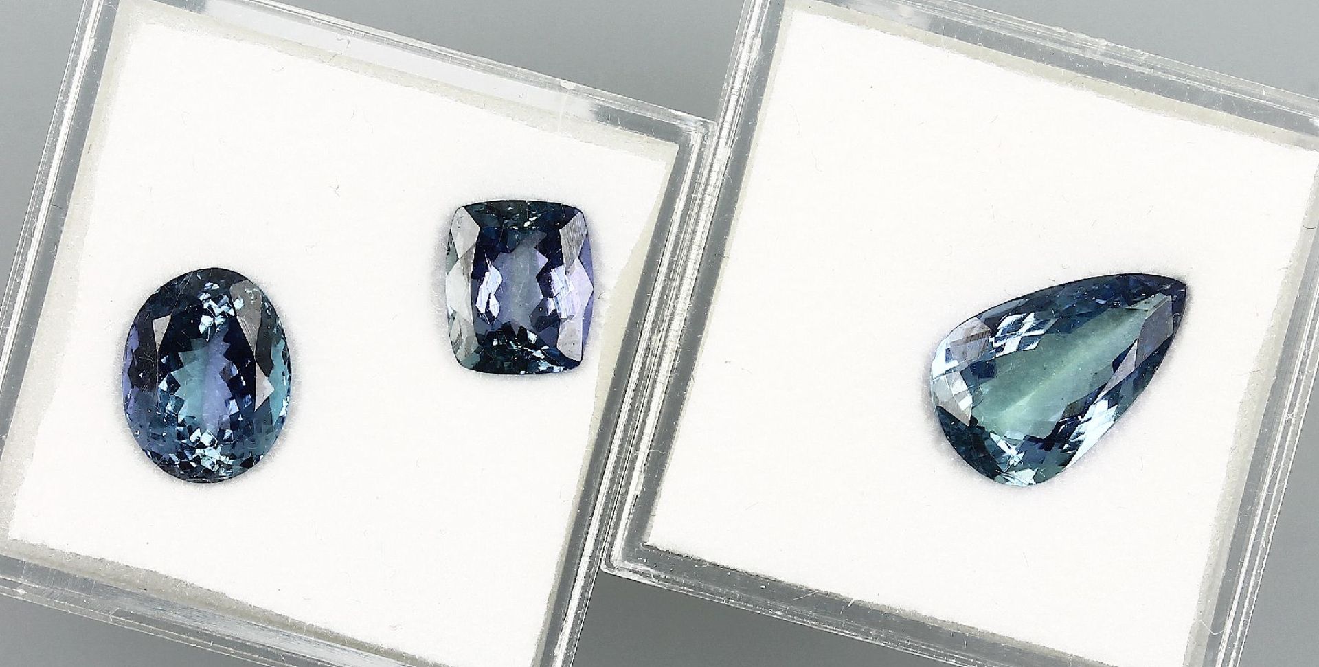 3 lose Tansanite in versch. Schliffformen zus. ca. 8.80 ct Schätzpreis: 1200, - EUR3 loose