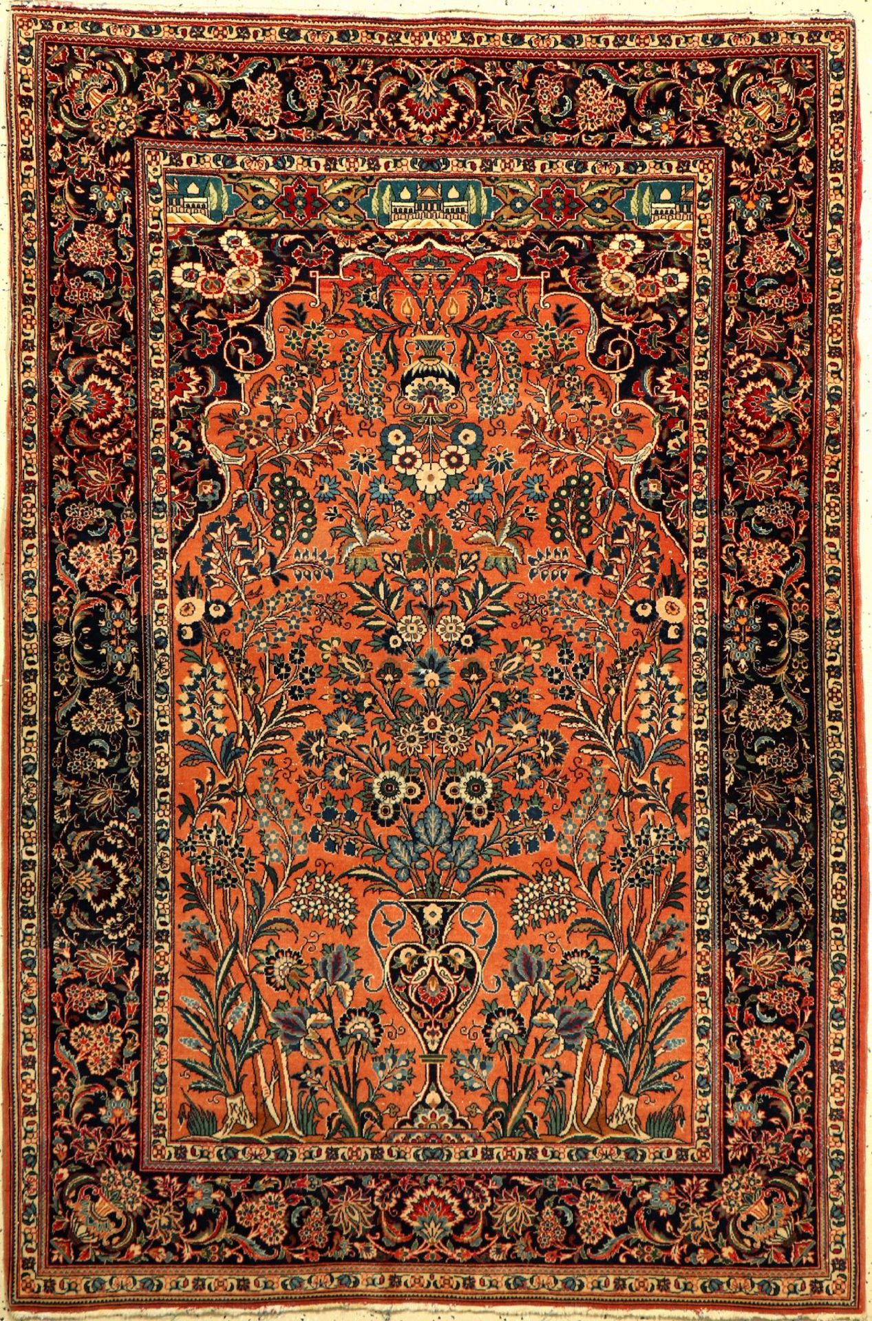 Keshan Kork, Persien, um 1940, Korkwolle, ca. 200 x 135 cm, EHZ: 3Kashan Rug, Persia, c. 1940,
